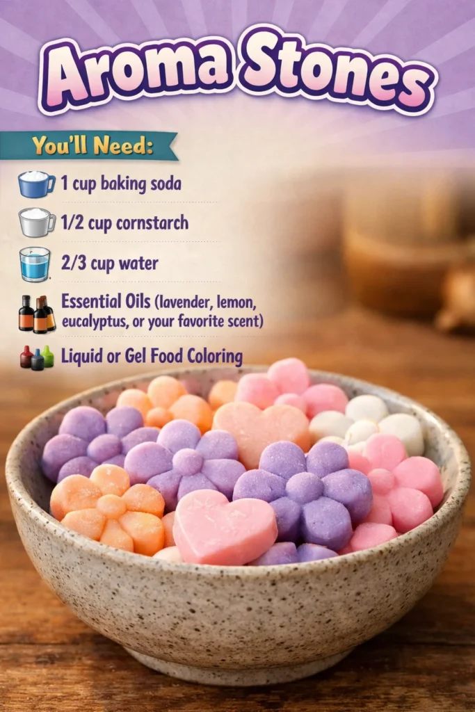 Aroma Stones for relaxing scents and eco-friendly home fragrance.