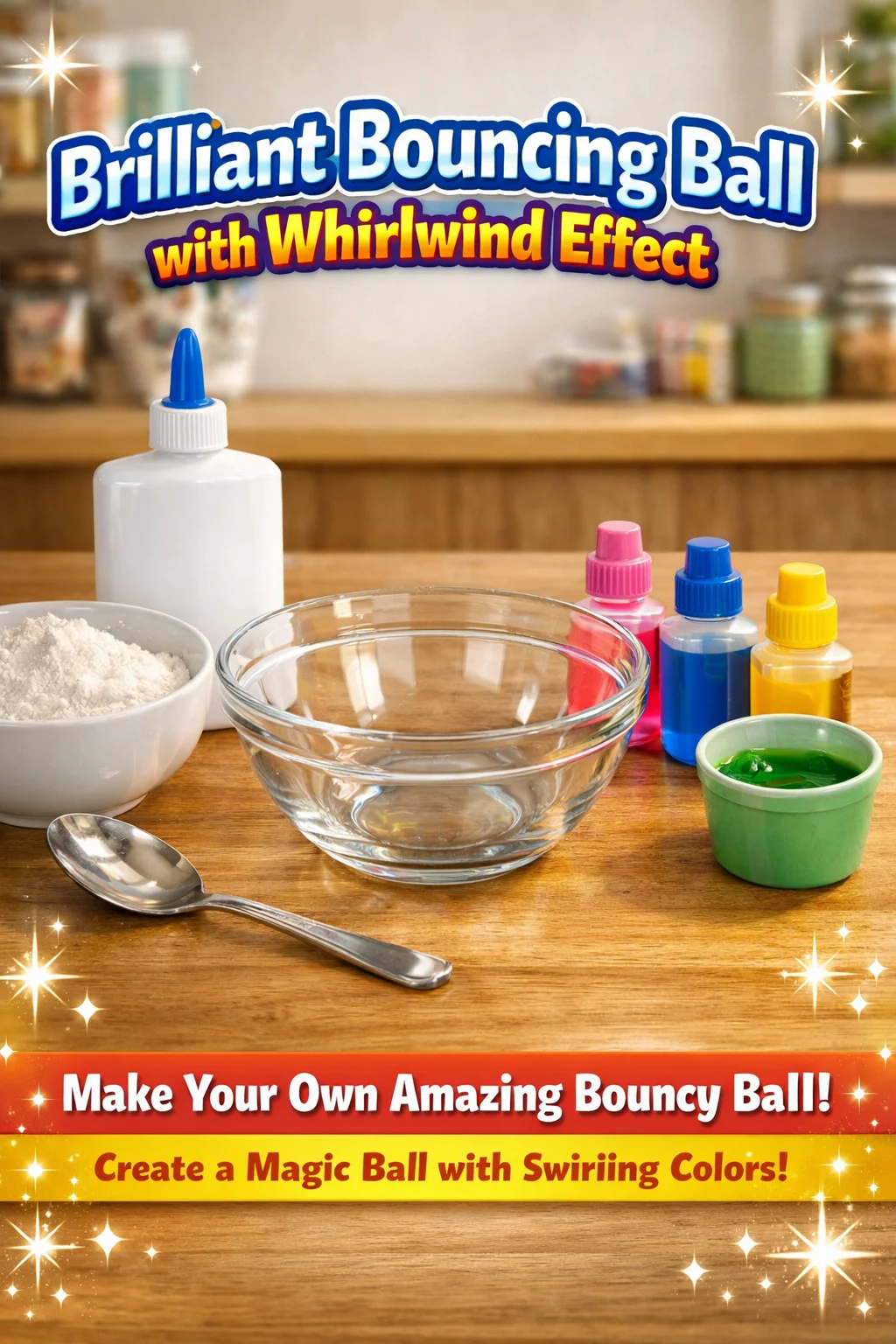 Brilliant bouncing ball showcasing a stunning whirlwind effect in motion