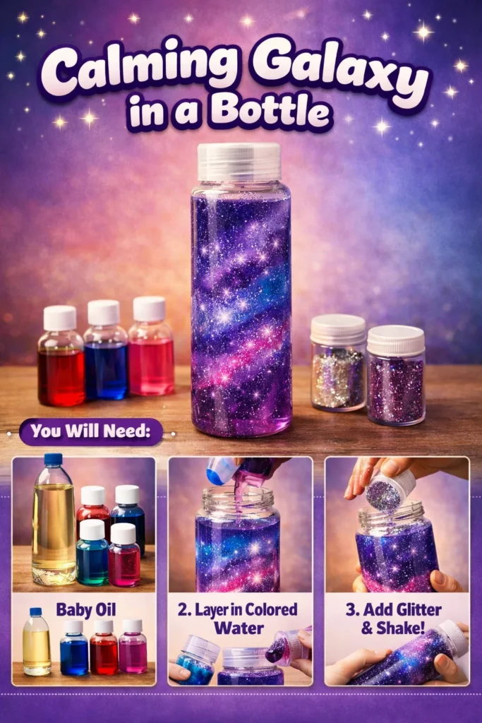 Bottle of Calming Galaxy essential oil blend for relaxation and tranquility