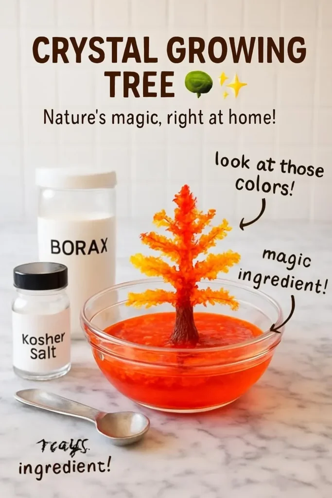 Crystal growing tree kit for science experiments and home activities.