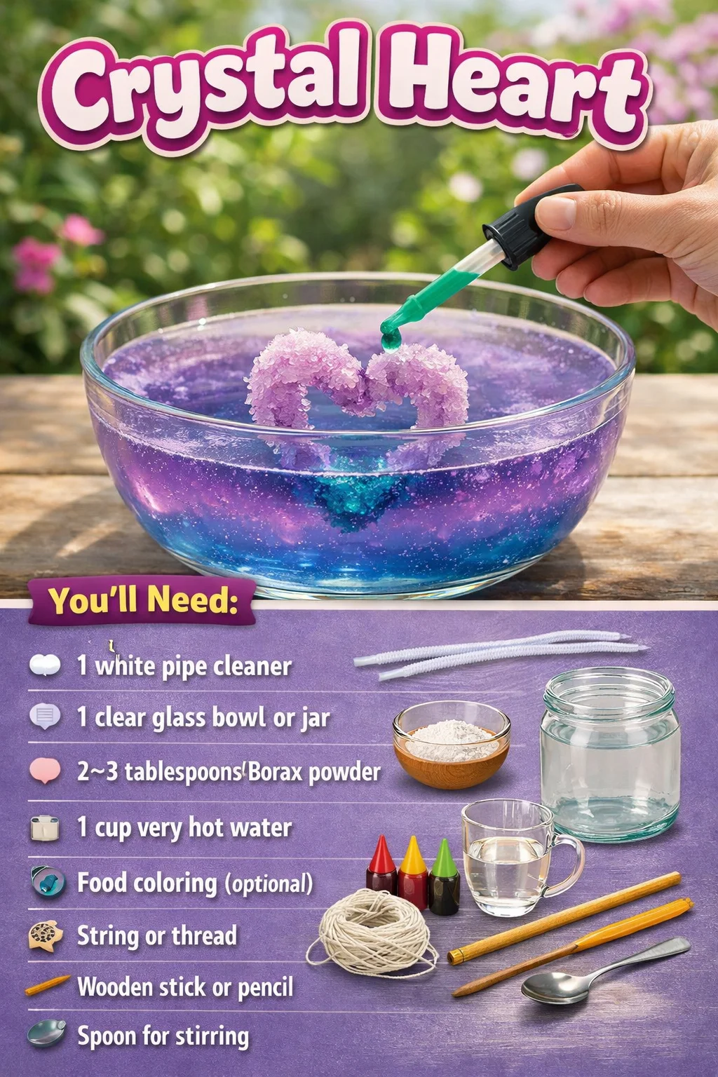 Beautiful crystal heart decoration reflecting light and elegance.