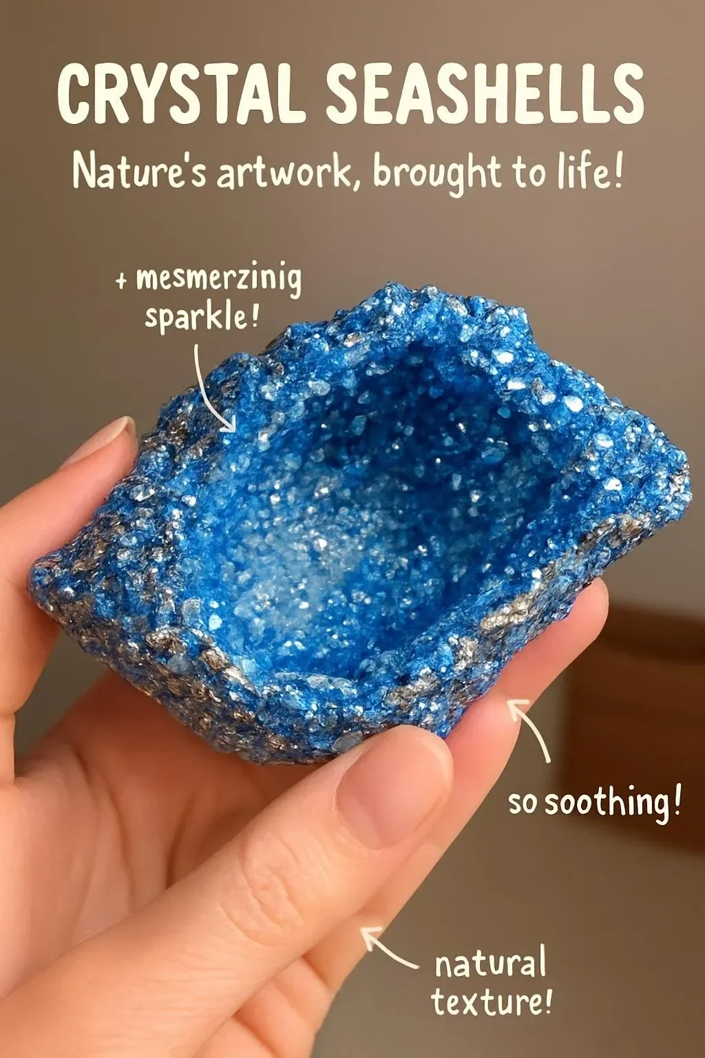 Beautiful crystal seashells showcasing unique designs and colors