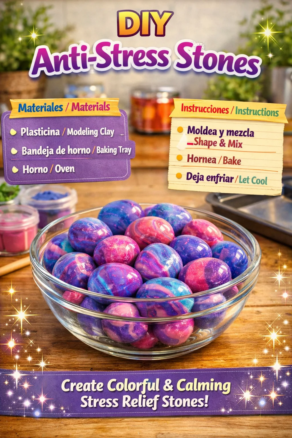 DIY anti-stress stones for relaxation and anxiety relief