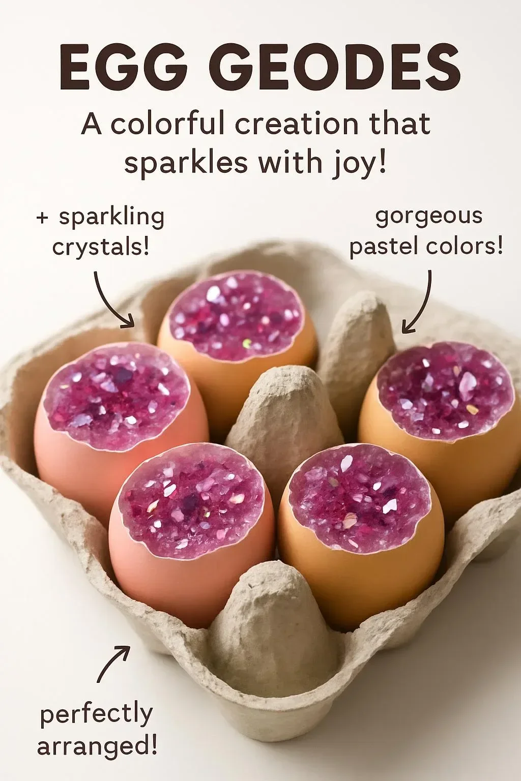 Beautiful Egg Geodes showcasing colorful crystals and intricate designs.