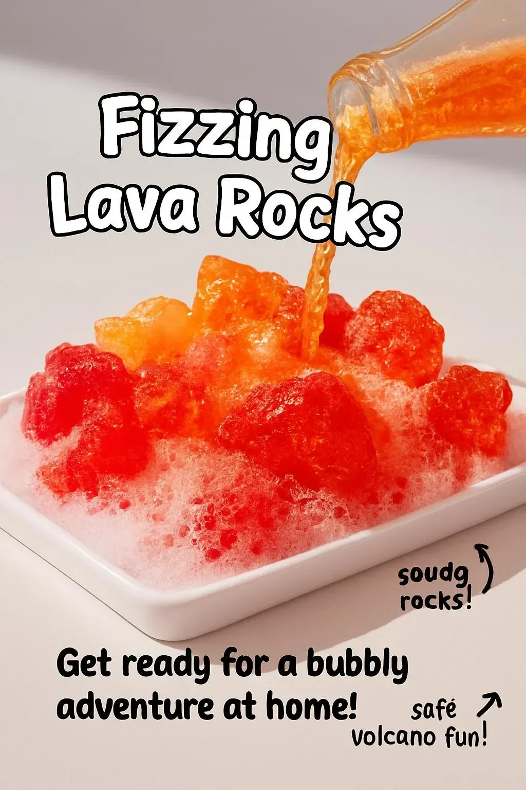 Fizzing lava rocks for experiments and educational fun