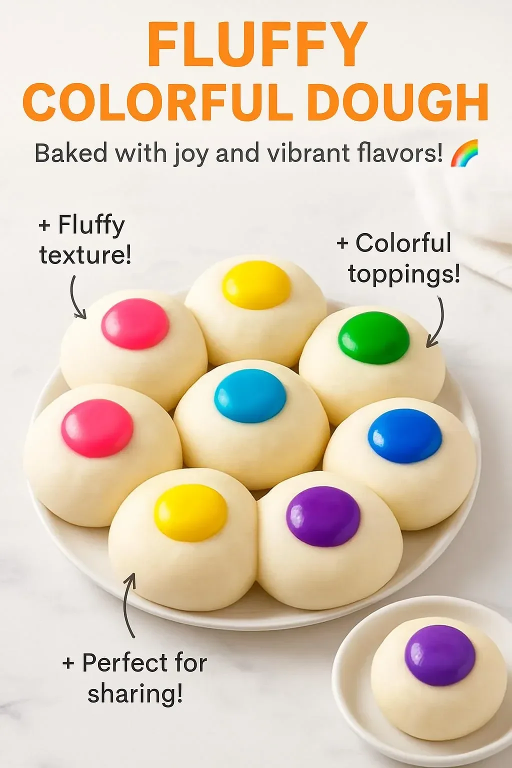 Fluffy colorful dough ready for creative play and fun activities