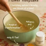 Homemade pressed flower keepsake