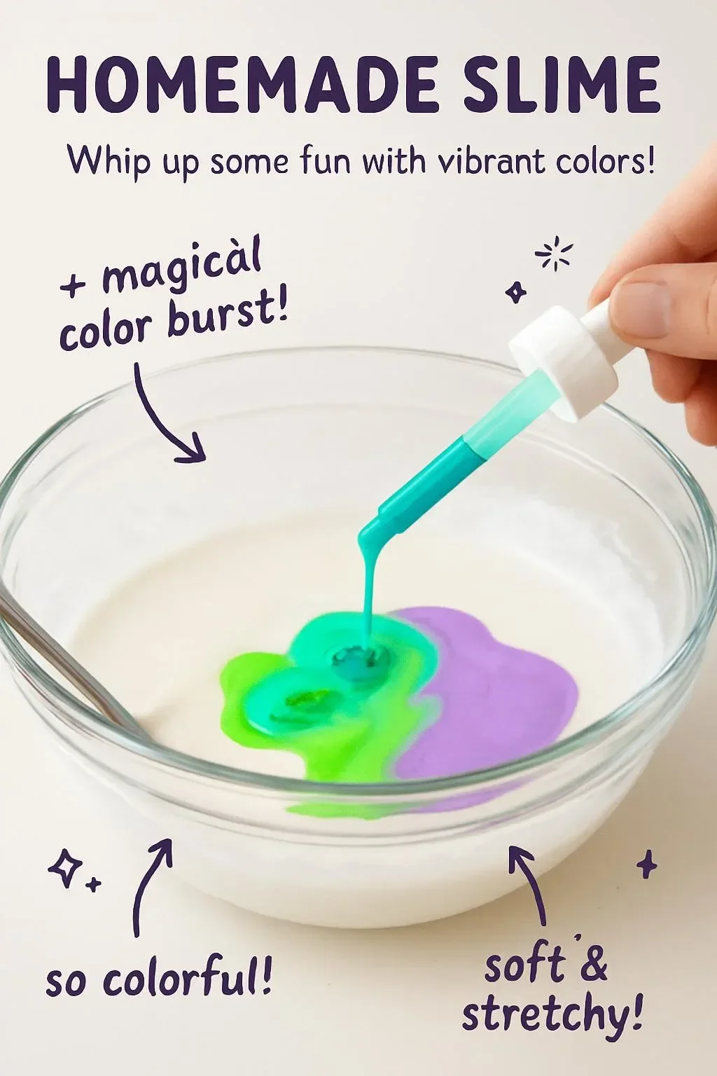 Colorful homemade slime in various textures and colors