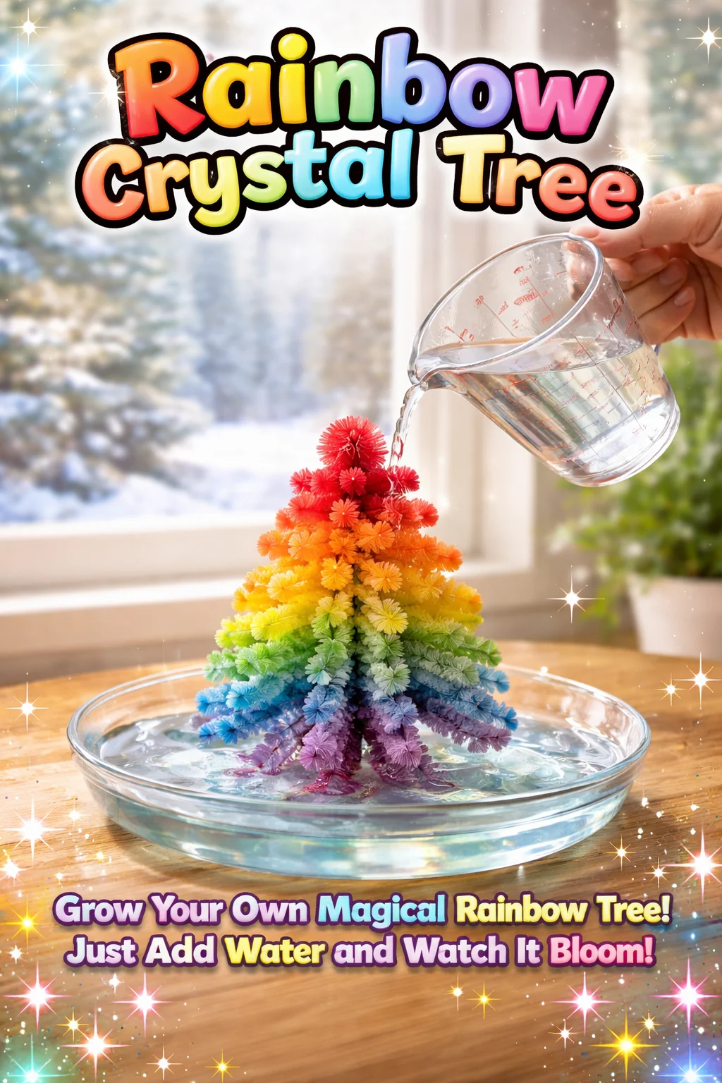 Beautiful Rainbow Crystal Tree showcasing colorful gemstones and vibrant design.