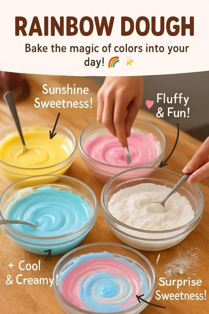 Vibrant Rainbow Dough for creative play and crafts