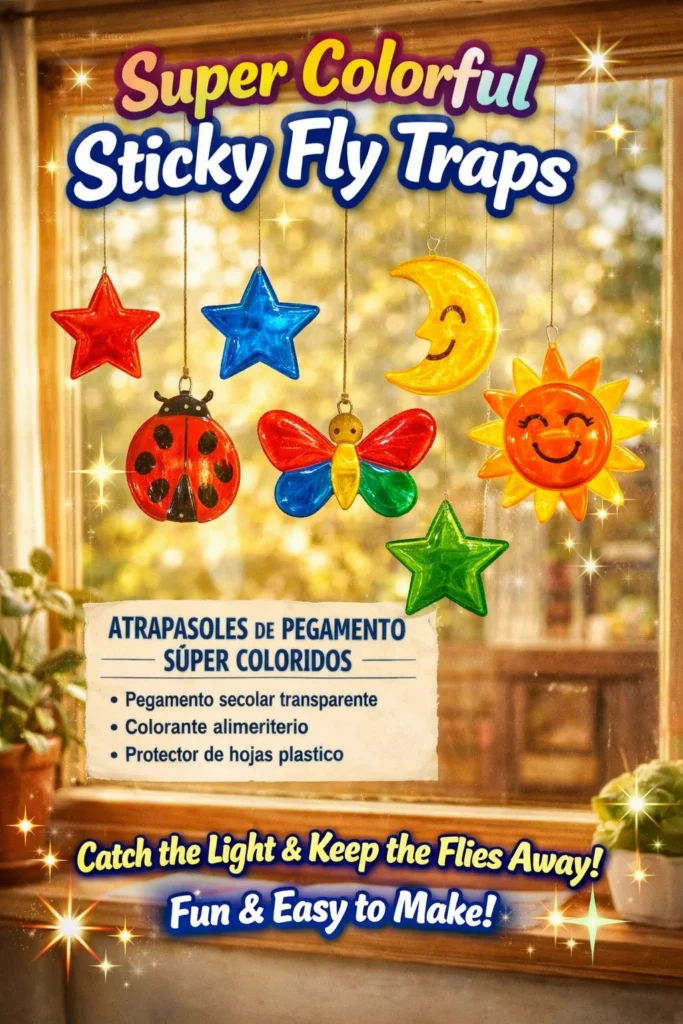 Super colorful sticky fly traps designed for effective pest control and home decor.