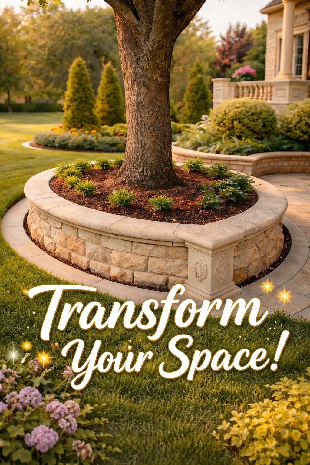 Transform Your Space with Circular Stone Border Ideas