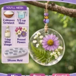 Transparent Ornaments with Pressed Flowers