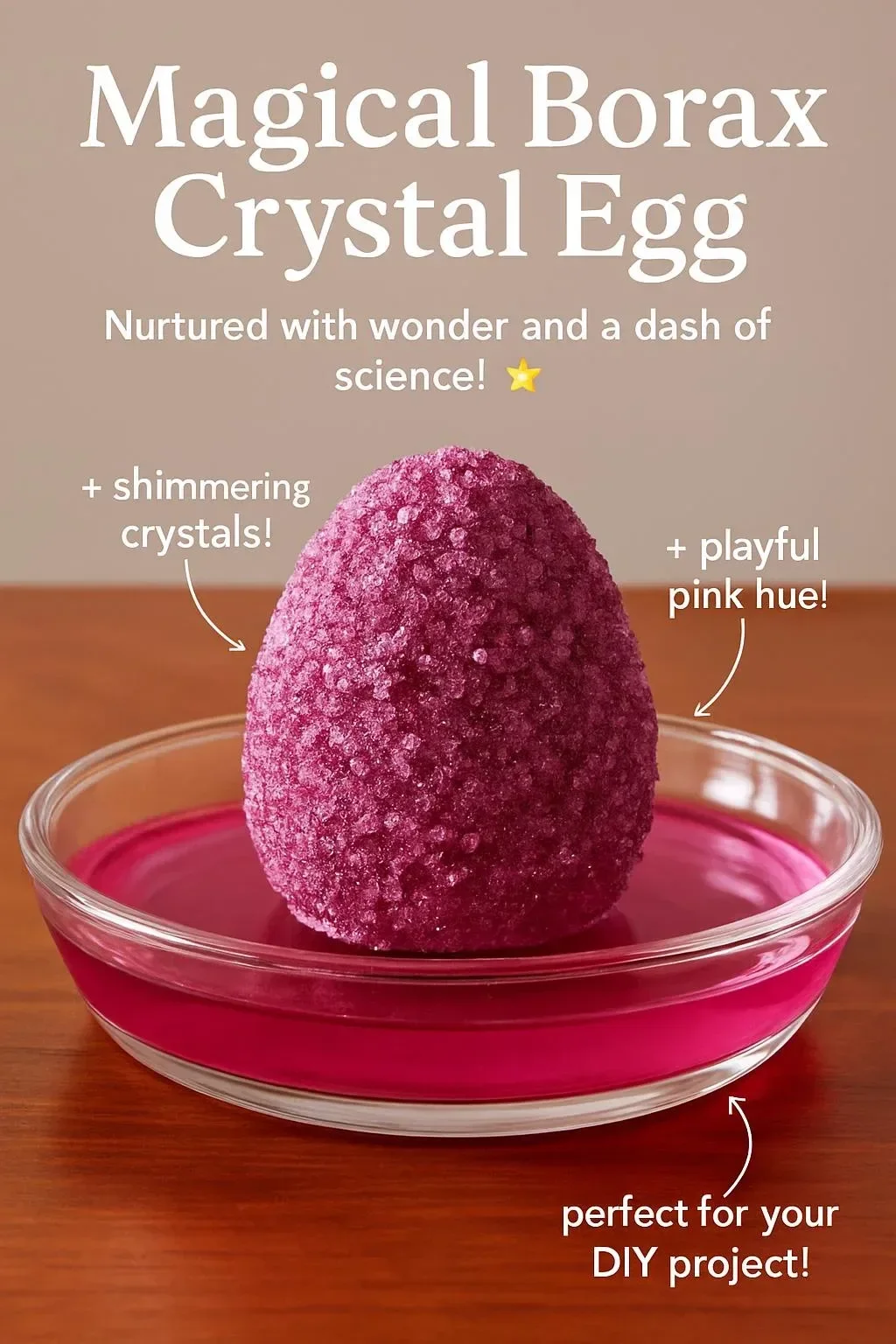 Beautifully crafted Borax Crystal Egg, showcasing intricate crystal formations.