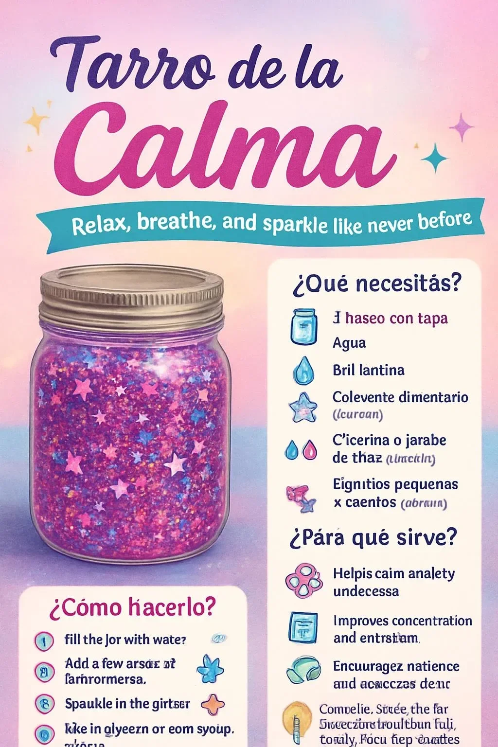 Calm Down Jar for stress relief and mindfulness techniques