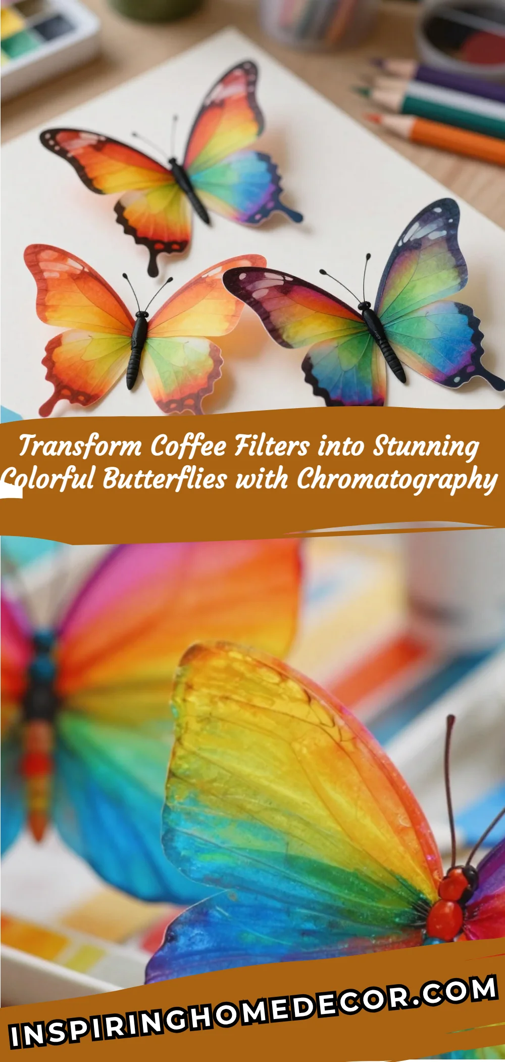 Chromatography Coffee Filter Butterflies