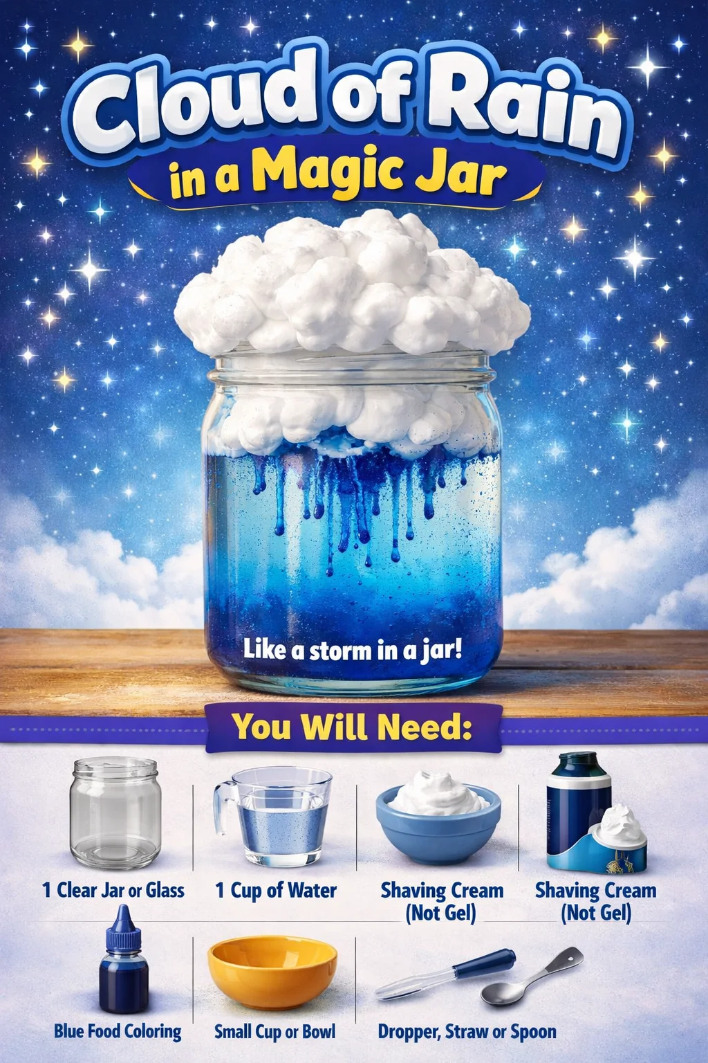 Cloud of Rain captured in a Magic Jar showcasing nature's beauty.