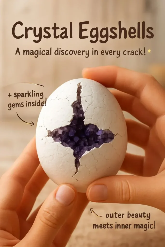 An exquisite collection of Crystal Eggshells in various colors and patterns.