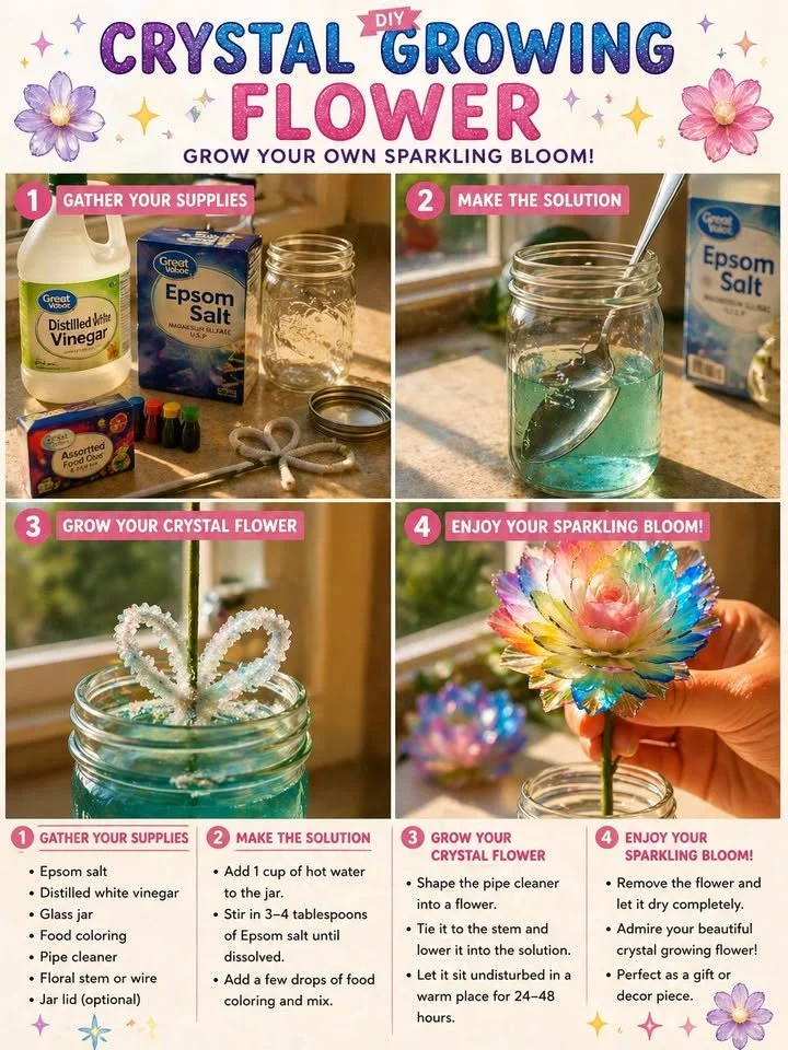 Crystal Growing Flower