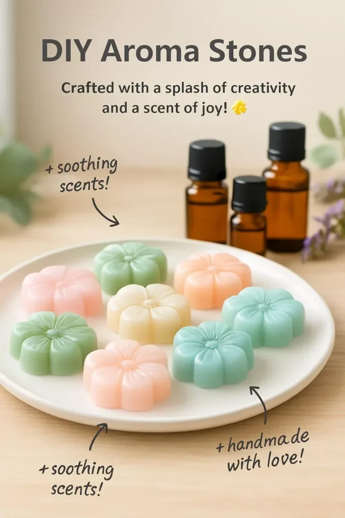 Handmade DIY aroma stones for natural home fragrance