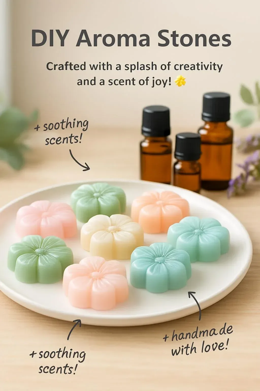 Handmade DIY aroma stones for natural home fragrance