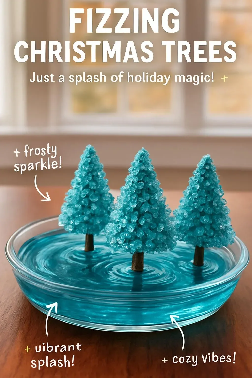 Fizzing Christmas Trees create a festive and magical holiday atmosphere.