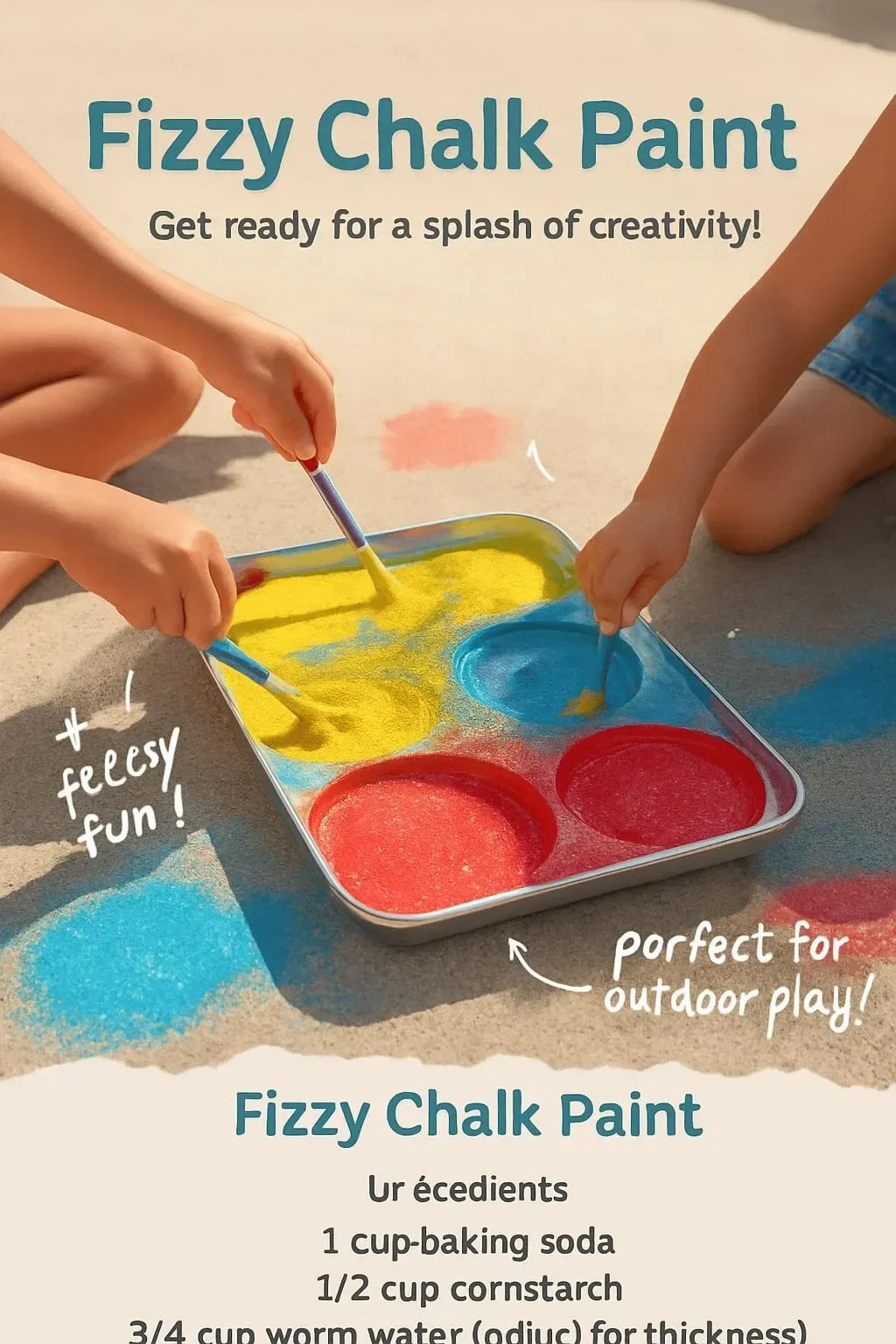 Colorful Fizzy Chalk Paint displayed for creative arts and crafts projects.