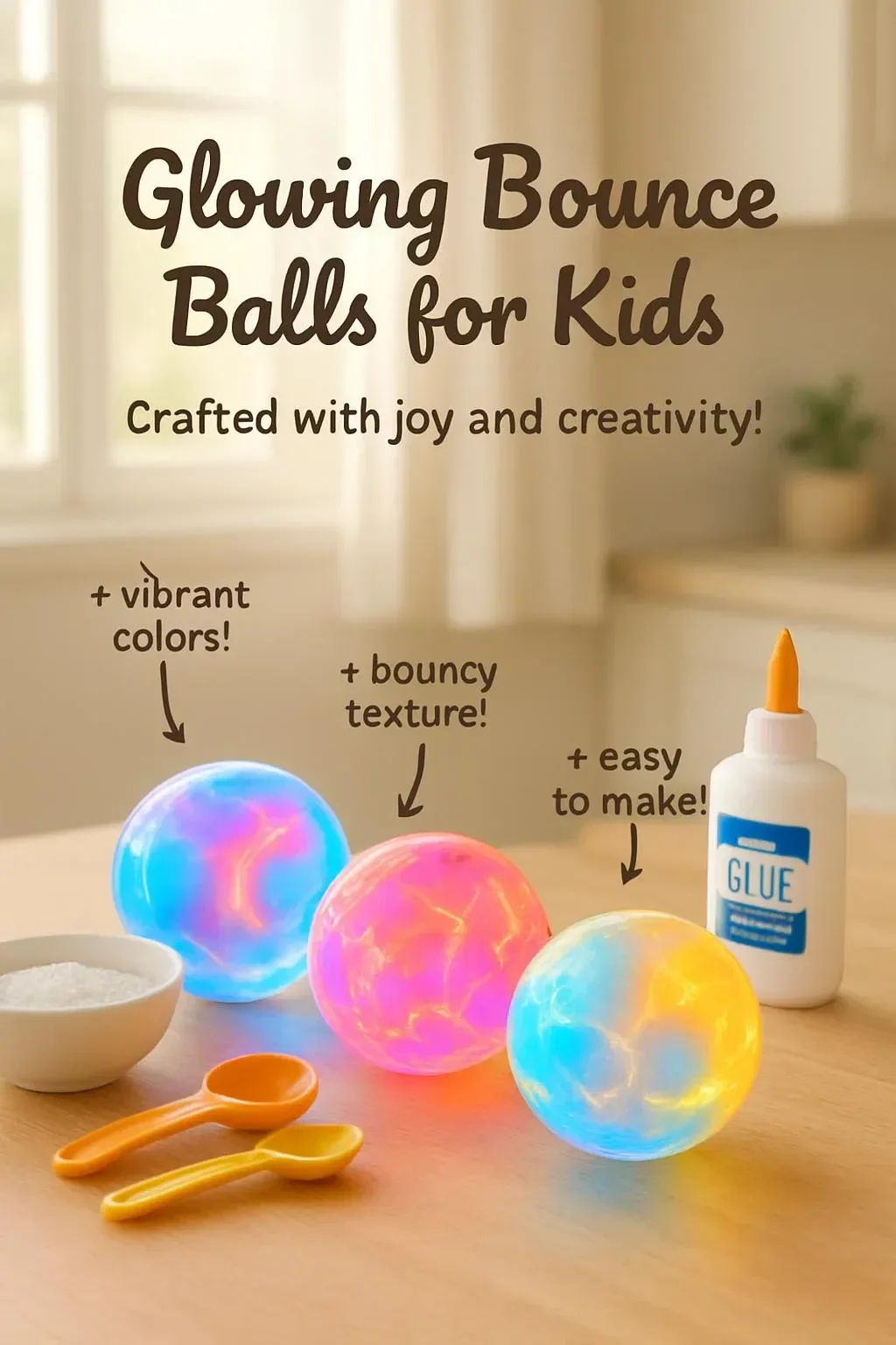 Colorful glowing bouncy balls for kids, perfect for outdoor play and fun activities.