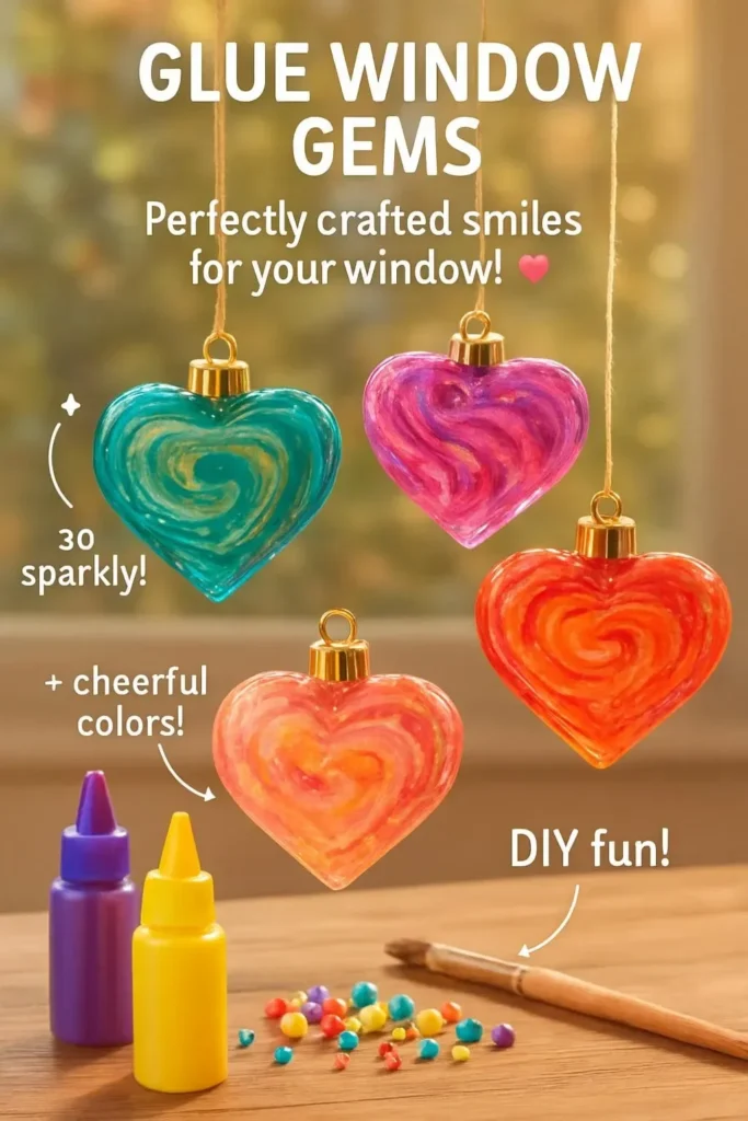 Colorful Glue Window Gems for vibrant home decor and creative designs.