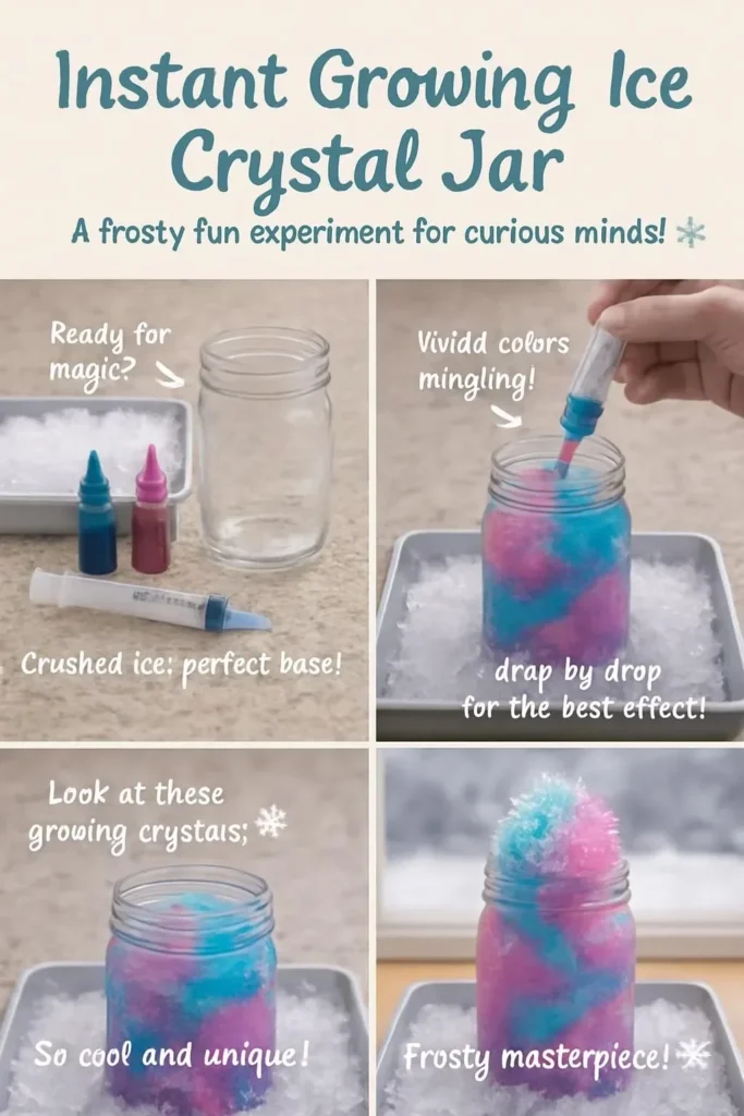 Instant Growing Ice Crystal Jar showcasing beautiful ice crystals