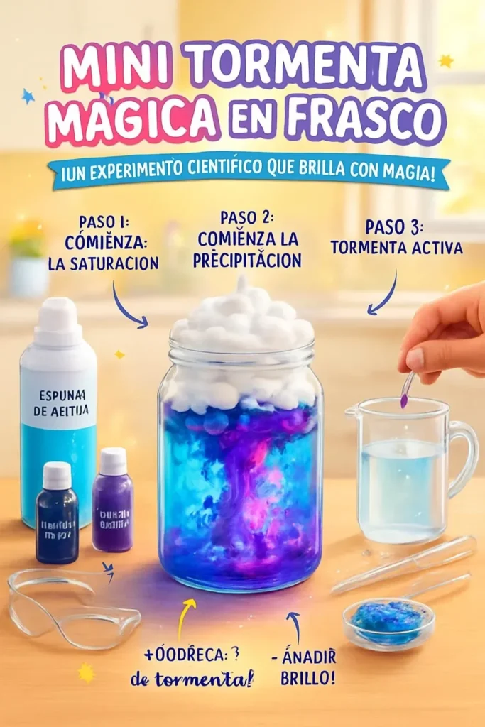 Mini Magic Storm in a Jar creating a mesmerizing visual effect.