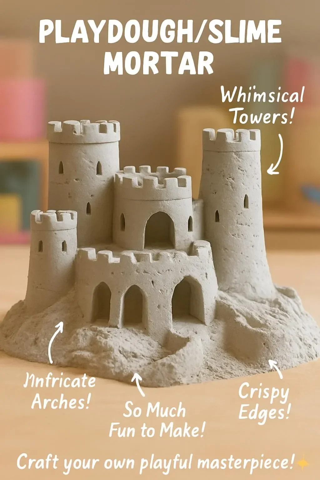 Colorful playdough slime mortar for creative projects and imaginative play