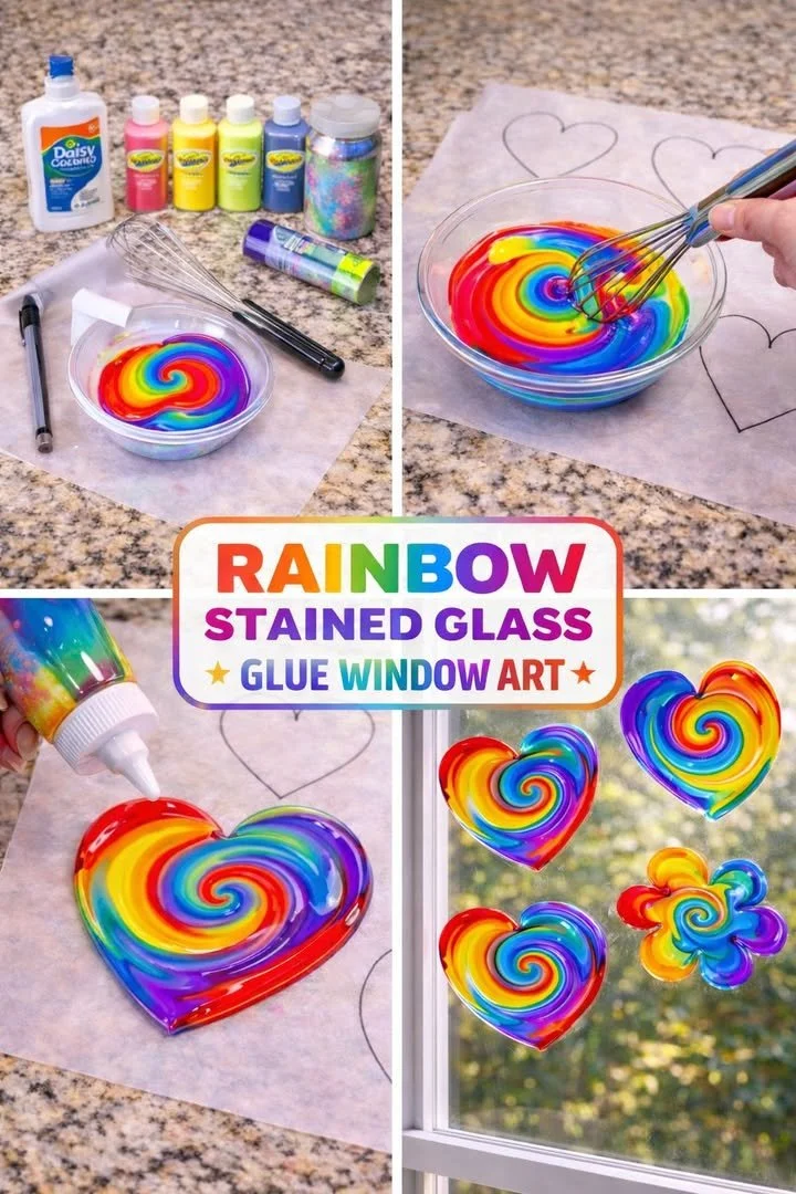 Rainbow Glue Window Suncatcher