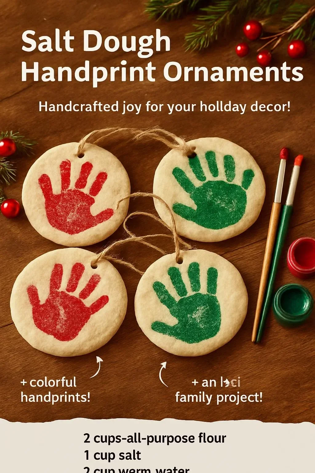 Creative salt dough handprint ornaments for keepsakes and gifts