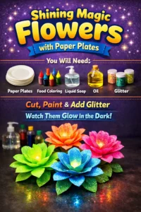 Shining Magic Flowers with Paper Plates
