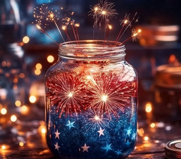 4th of July Fireworks Jar