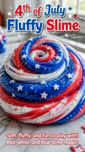 4th of July Fluffy Slime