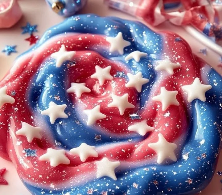 4th of July Fluffy Slime