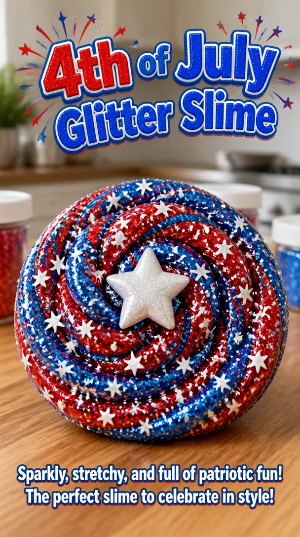 4th of July Glitter Slime