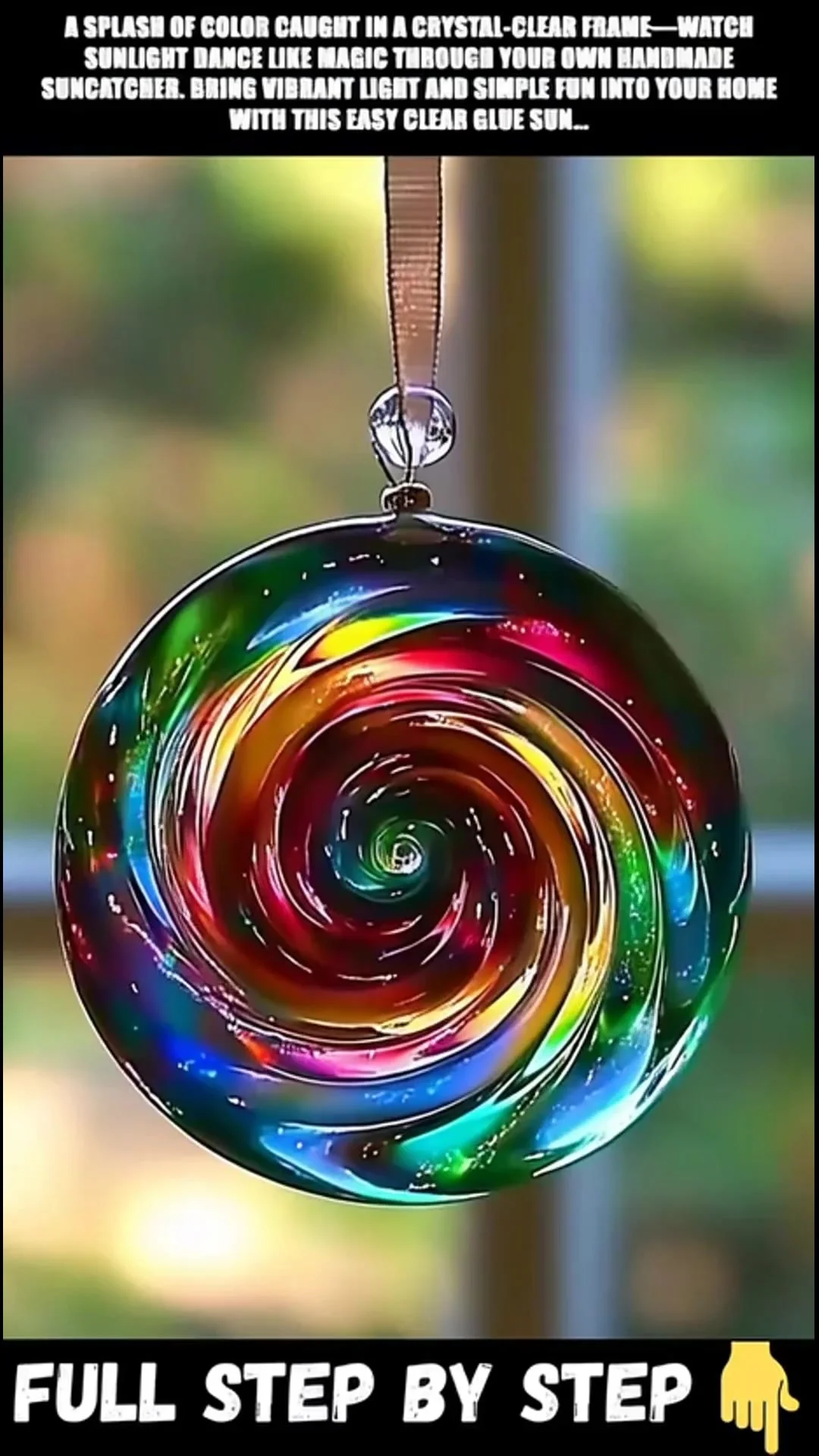 A burst of color captured in a perfectly clear frame—observe how sunlight twirls like enchantment through your very own handmade suncatcher. Infuse your home with lively light and straightforward enjoyment.