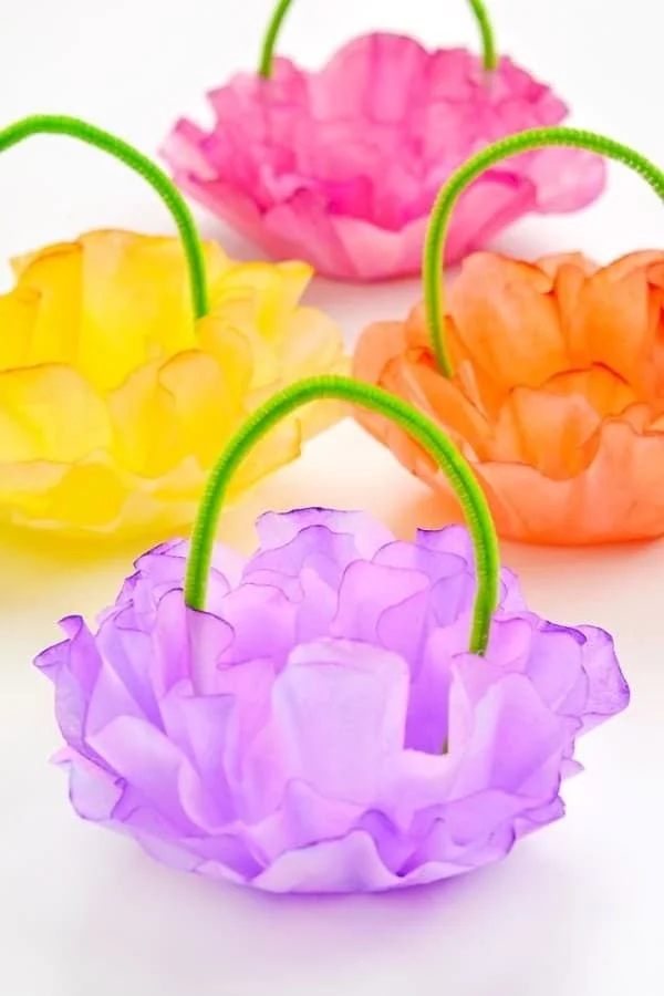 Coffee Filter Easter Baskets
