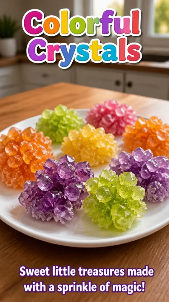 A collection of colorful crystals showcasing their vibrant hues and unique formations.