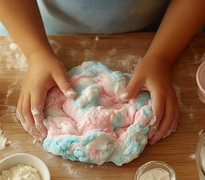 Cornstarch and Dish Soap Bubble Dough