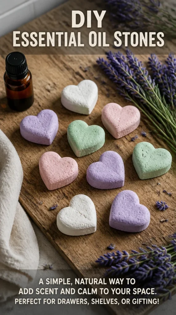 DIY essential oil stones for natural fragrance and relaxation.