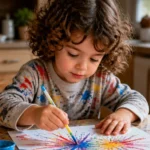 Fireworks Straw Painting