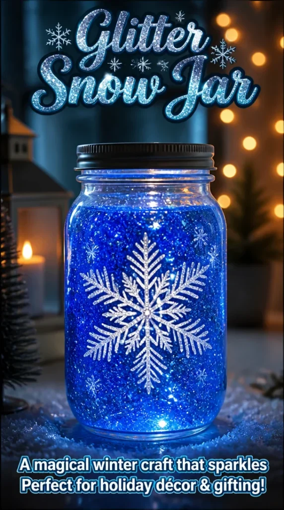 Glitter Snow Jar creating a magical winter atmosphere