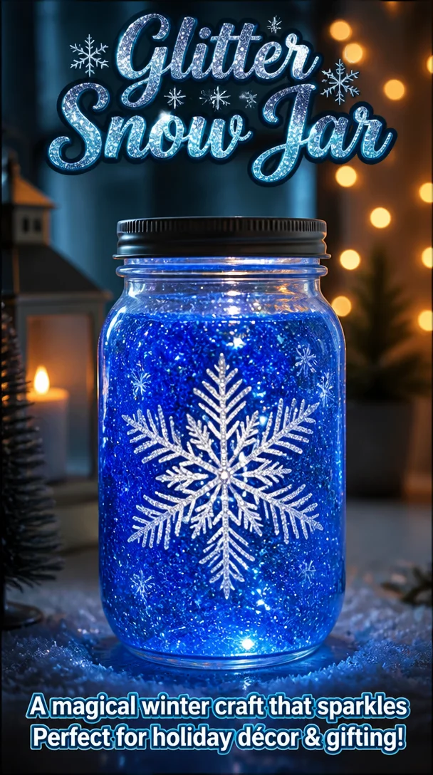 Glitter Snow Jar creating a magical winter atmosphere