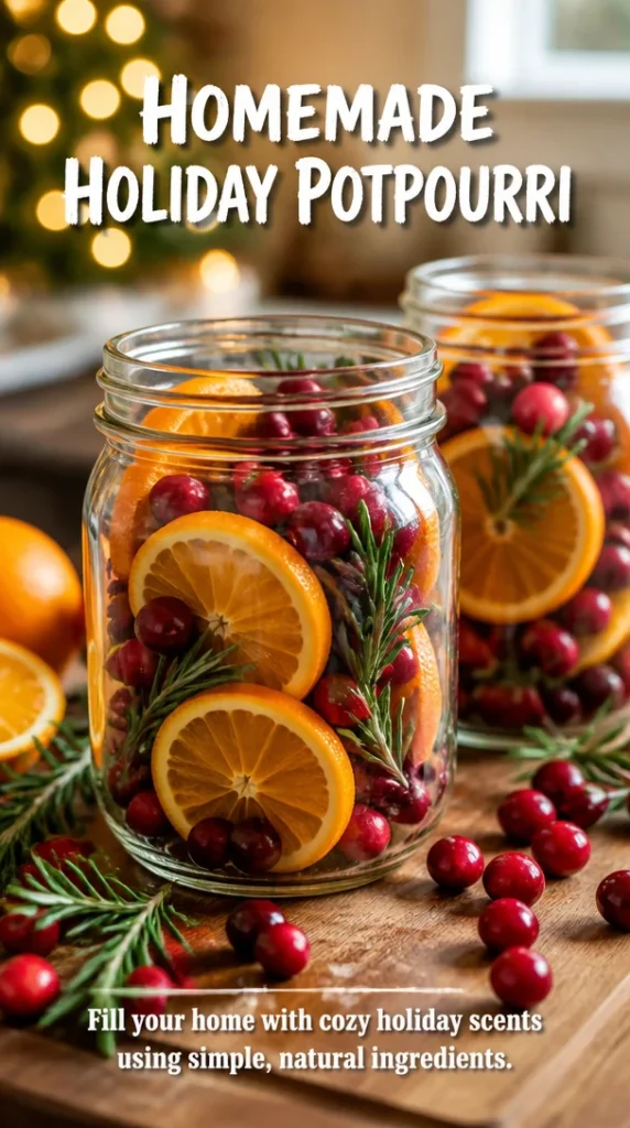 Homemade holiday potpourri with fragrant spices and dried fruits