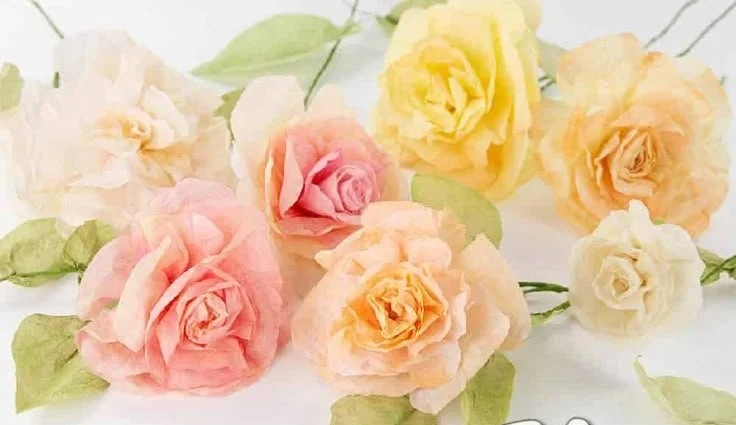 How to Make Coffee Filter Flowers with Acrylic Paint - 5 Minutes for Mom