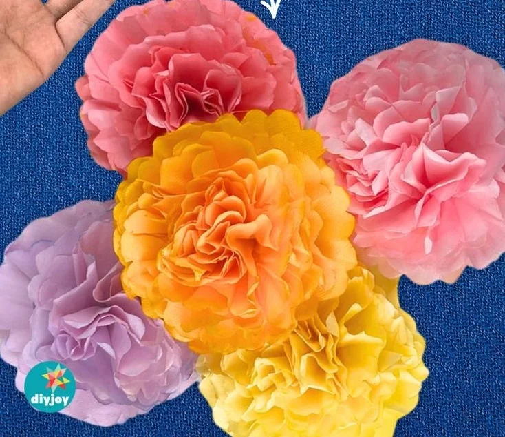 Marigold Coffee Filter Flowers | Easy Paper Flowers